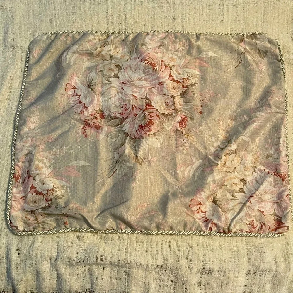 2~Eleanor Royal Court Home Floral Pillow Shams Beige Decorative Set Beige Tones